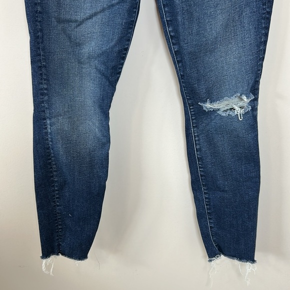 MOTHER High Waisted Looker Jean Ankle Fray Close to the Edge Sz 30 - Picture 6 of 16